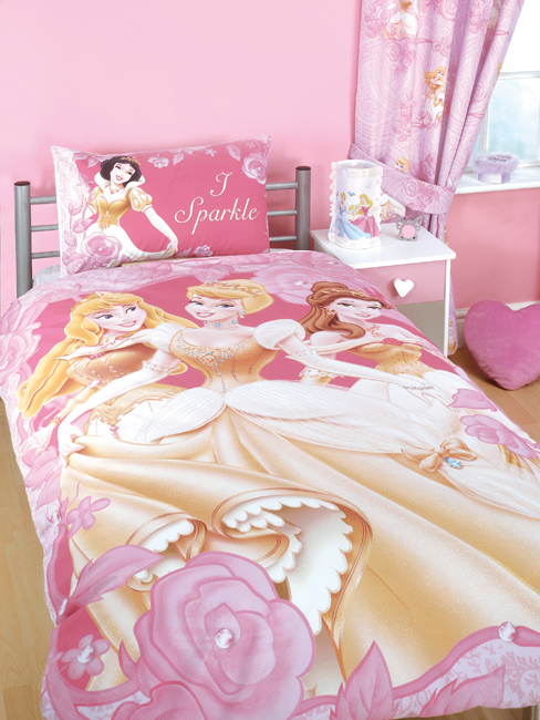 Disney Princess Duvet Cover and Pillowcase ` Sparkle`Design