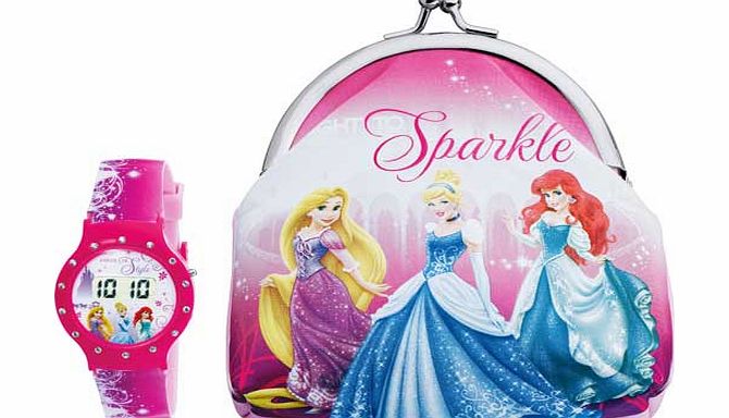 Disney Princess Girls Pink Watch Set