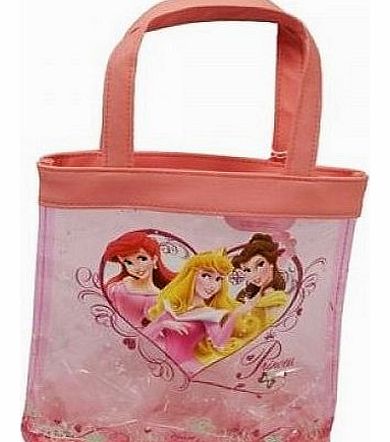 Disney Princess (heart Of A) Tote Bag, Two Handles, Picture Of 3 Princesss, Pink