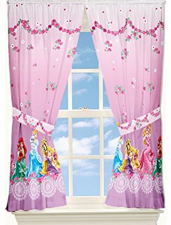 Disney Princess Palace Pets Window Panels Drapes Curtains, Pink