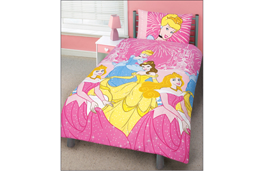 Disney Princess Shimmering Duvet and Pillowcase Set