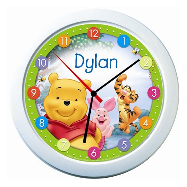 Winnie the Pooh Personalised Name Clock