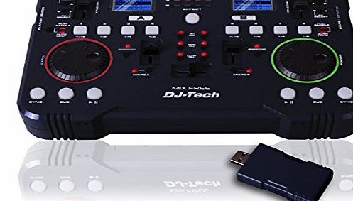 DJ TECH DJ-TECH Mix Free 2.4GHZ Wireless Mixer USB DJ Music MP3 Mixing Controller PC amp; Mac Professional, DJ, Disco Party,