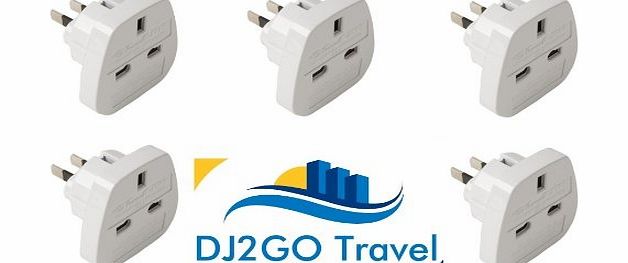 DJ2GO TRAVEL 5 Pack of UK to USA / Canada Travel Adaptor