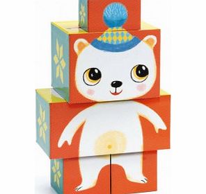 Djeco Wooden animal cubes `One size