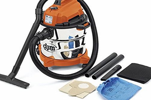 DJM Direct Wet and Dry Vacuum Vac Cleaner Industrial 20ltr 1250w 230v Stainless Steel