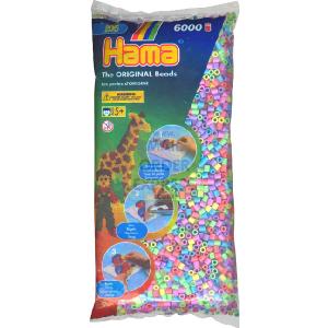 Hama 6000 Beads Pastel Mix Midi Beads