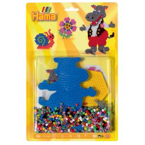 Hama Beads Hippo And Small Hex Large Bead Blister Kit