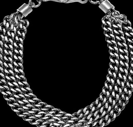DKNY Chambers Silver-tone L Chain Statement