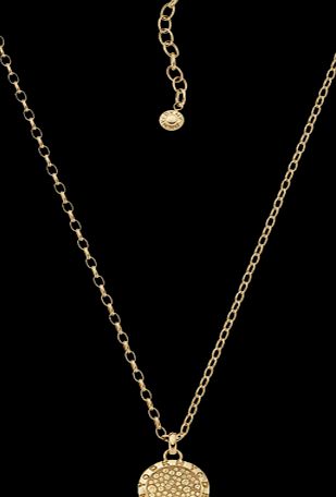 DKNY Gold Tone Necklace With Light Colorado