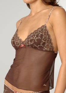 Jazz Embroidered Mesh lined camisole