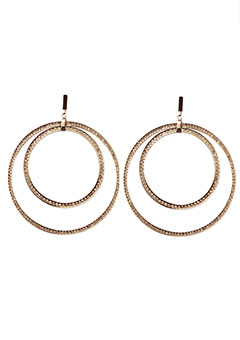 DKNY Jewellery DKNY Circles Steel and Rhinestone Earrings