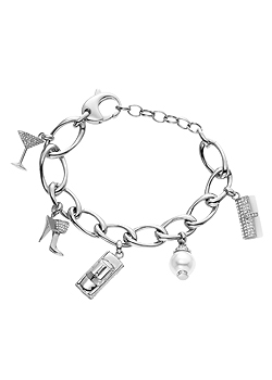 DKNY Jewellery DKNY Im Charmed Steel Multi Charm Bracelet