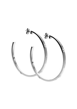 DKNY Jewellery DKNY Steel Charming Logo Hoop Earrings NJ1405040