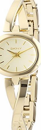 DKNY Ladies Gold Crossover Bracelet Watch