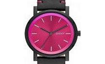 DKNY Ladies SoHo Pink Black Watch