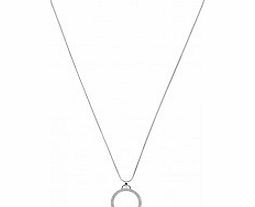 DKNY Ladies Sparkle Silver Necklace