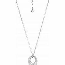 DKNY Ladies Woven Whisper Silver Tone Necklace