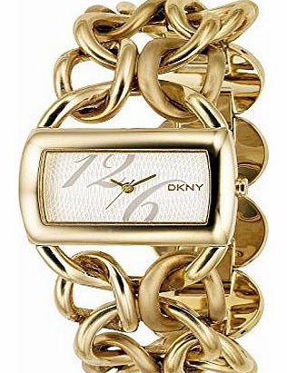 Stainless Steel Ladies White Dial & Gold Bracelet Watch