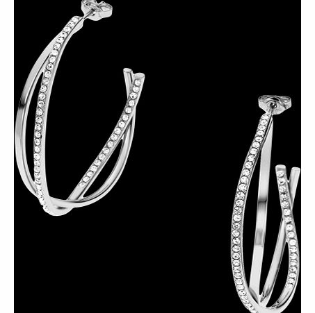 DKNY Stainless Steel Woven Whisper Earrings