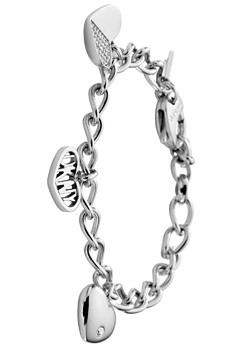 Steel Logo Heart Charm Bracelet NJ15766040
