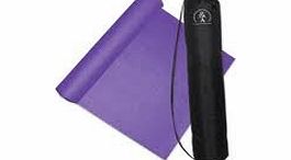 DML YOGA EXERCISE FITNESS MAT IN AUBERGINE COMPLETE WITH CARRY CASE NEW NON SLIP