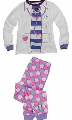 Disney Doc McStuffins Girls White Pyjamas - 3-4