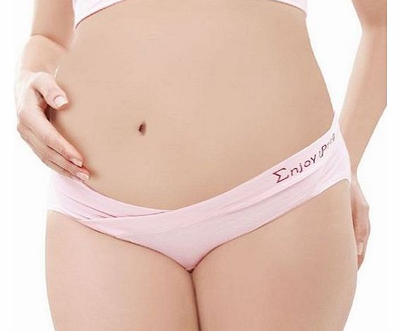Docideal 1PC New Design Pregnancy Cozy Panties Briefs Maternity Underwear Low Waist (L, Pink)