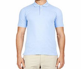 Light blue cotton polo shirt