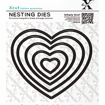Docrafts Xcut Heart Die Cut Nesting, Pack of 5