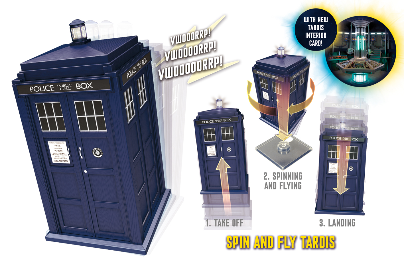 3.75` Spin and Fly Tardis