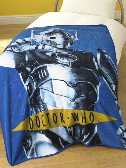 Doctor Who Cyberman Fleece Blanket Dr 125 x 150cm