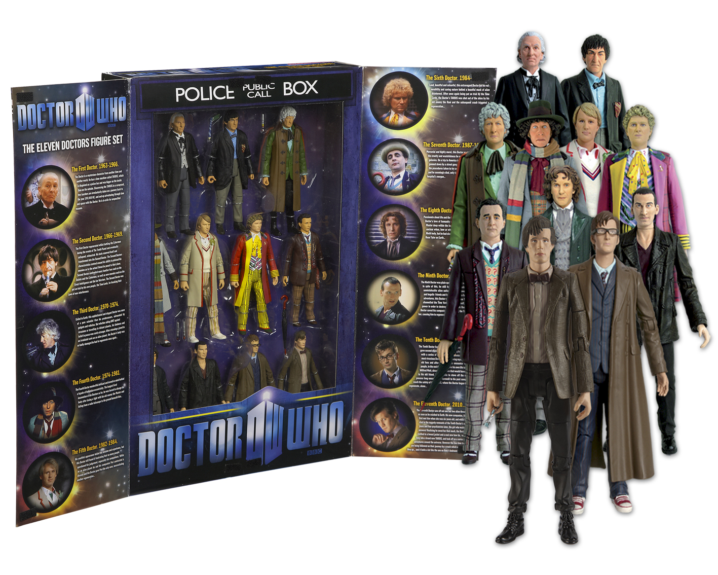 Dr Who 11 Doctors Action Figure Collector Set