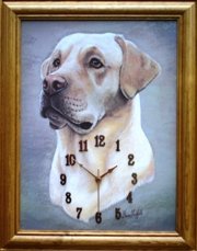 Dog Labrador-yellow clock