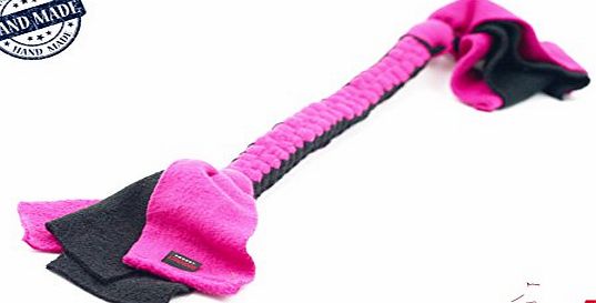 DogDirect London DOG TUG TOY Tugger Tug amp; Chase Rope SMALL: 45cm/17in, LARGE: 75cm/29in HAND MADE Soft plaited Flexible FLEECE DOG TOY IN VARIOUS COLOURS amp; SIZES Ideal FOR TRAINING or for PUPPY PLAY, High QUAL
