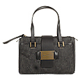 Dolce & Gabbana Denim and Leather Trim Baguette Bag