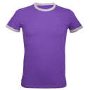Colourful Round Neck T-Shirt Purple-Large Purple