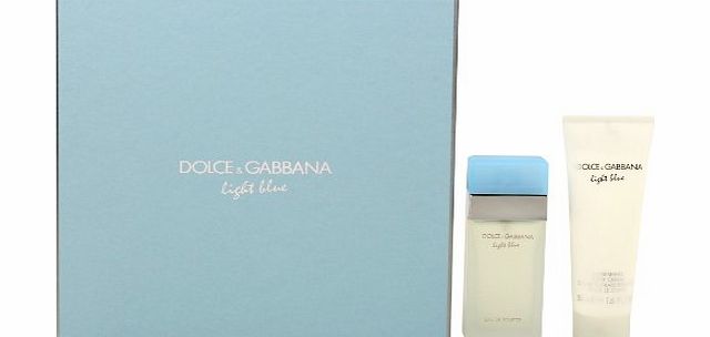 Dolce and Gabbana LIGHT BLUE Pour Femme Gift Set : 25ml EDT Spray amp; 50ml Body Cream