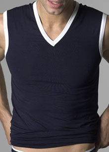 Micro Modal sleeveless V neck shirt