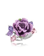 Dolci Gioie Sterling Silver Purple Rose Ring