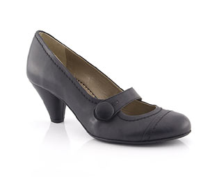 Leather Low Court Shoe