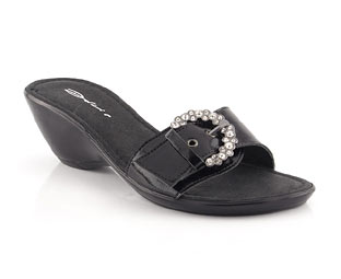 Dolcis Leather Mule With Jewel Trim