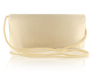 Dolcis Satin Clutch Bag With Twist Handle Detail