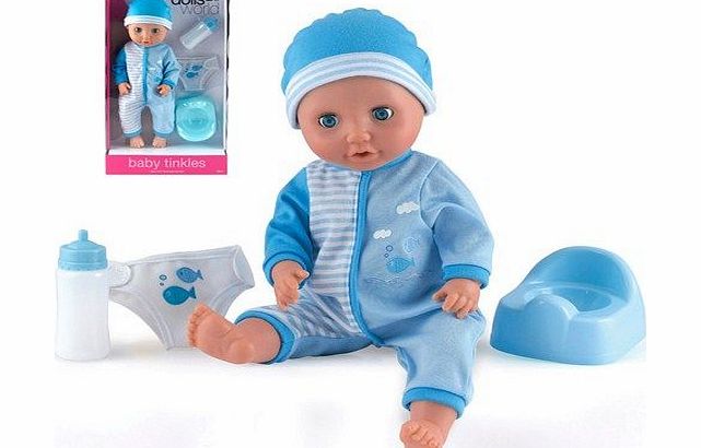 Peterkin Dolls World Baby Tinkles Doll Blue