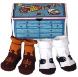 Dolly and Dimples Grab Your Saddle and Cowboy Boots Baby Socks Gift Box