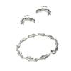 Dolphin bracelet and earrings set: 7and#39; length bracelet - Sterling Silver