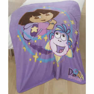 Dora The Explorer Dora Fleece Blanket - Lilac Swirl