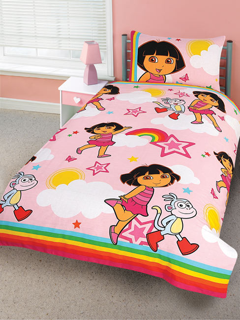 Dora the Explorer Duvet Cover and Pillowcase `tars`Design Bedding - GREAT PRICE!