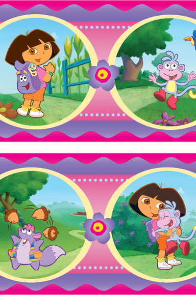 Ipod Wallpapers on Dora The Explorer Self Adhesive Wallpaper Border   Review  Compare