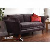 dorchester 2 Seat Sofa - Sanderson Albury Stripe Ivory - Dark leg stain